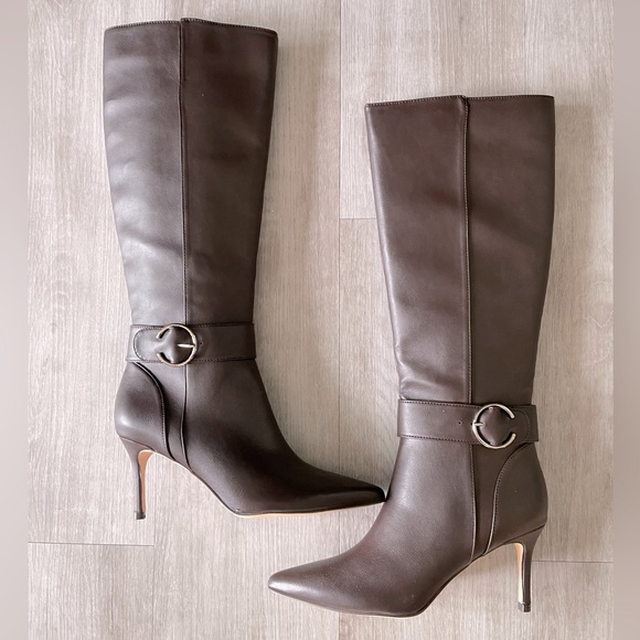 🔥NWT Women Nine West Pointed Toe Knee High Boots. Size 6.5M. Brown 🔥 - Picture 1 of 7